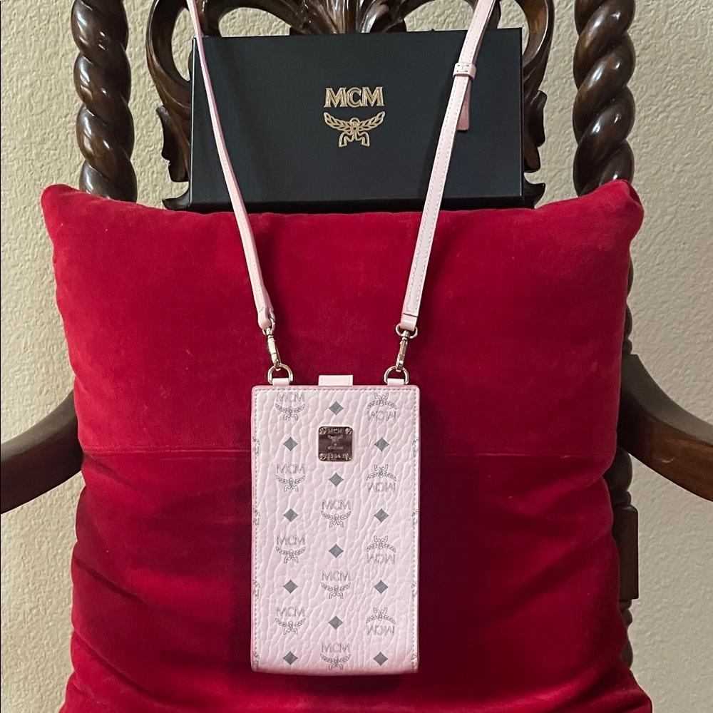 Beautiful MCM Light Pink Crossbody phone Bag
